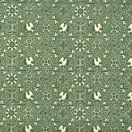 Green Renaissance Bird Print Italian Paper ~ Carta Varese Italy